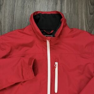 Helly Hansen Red Full Zip Windbreaker Jacket Men's Large  - Sailing Outdoor Rain